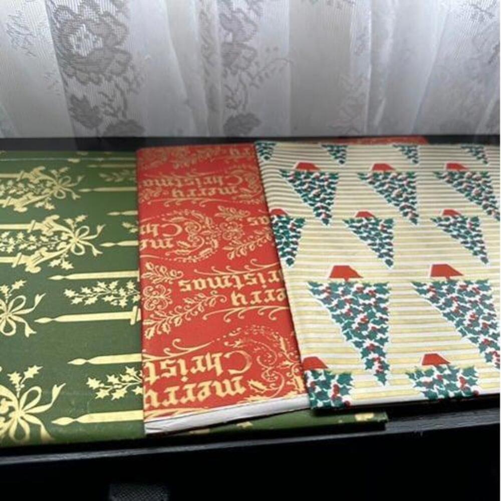 Vintage Holiday Wrapping Paper Collection - Nostalgic Festive